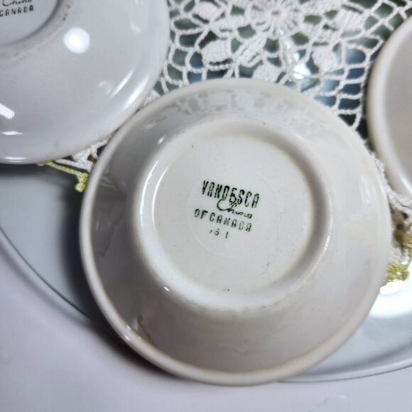 Vandesca Small Bowls Syracuse China Set of 5 Dessert Dishes Restaurant Ware - Picture 6 of 10